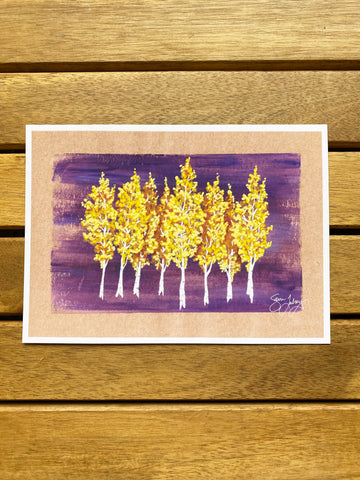 Yellow Birch Trees Print