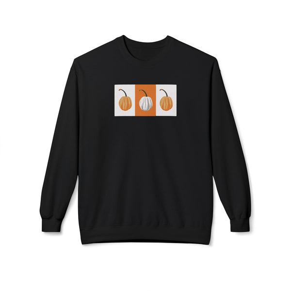 Autumn Harvest Pumpkin Sweatshirt, Cozy Fall Crewneck, Unisex Fleece Sweatshirt, Perfect for Thanksgiving, Seasonal Wardrobe Essential