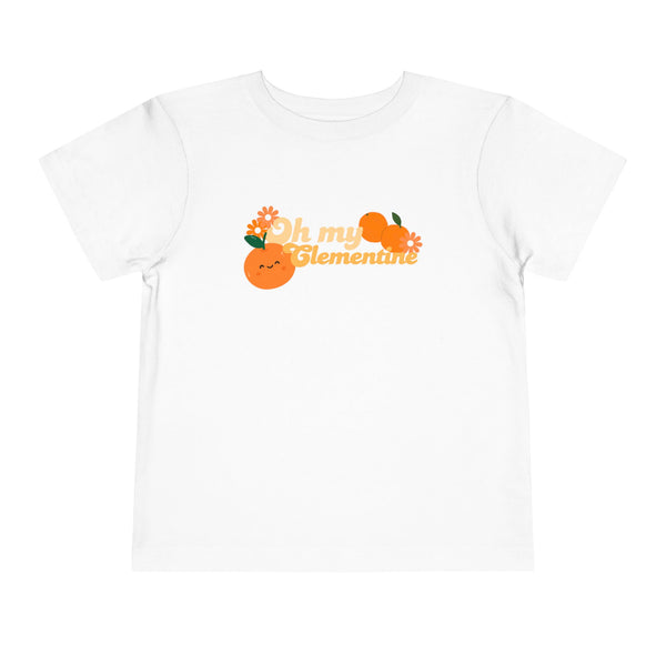 Toddler Tee — "Oh My Clementine" Cute Orange Fruit Graphic