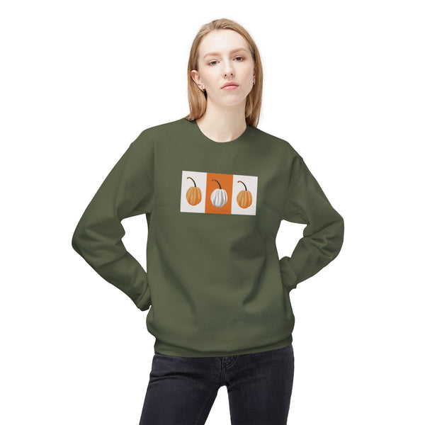 Autumn Harvest Pumpkin Sweatshirt, Cozy Fall Crewneck, Unisex Fleece Sweatshirt, Perfect for Thanksgiving, Seasonal Wardrobe Essential
