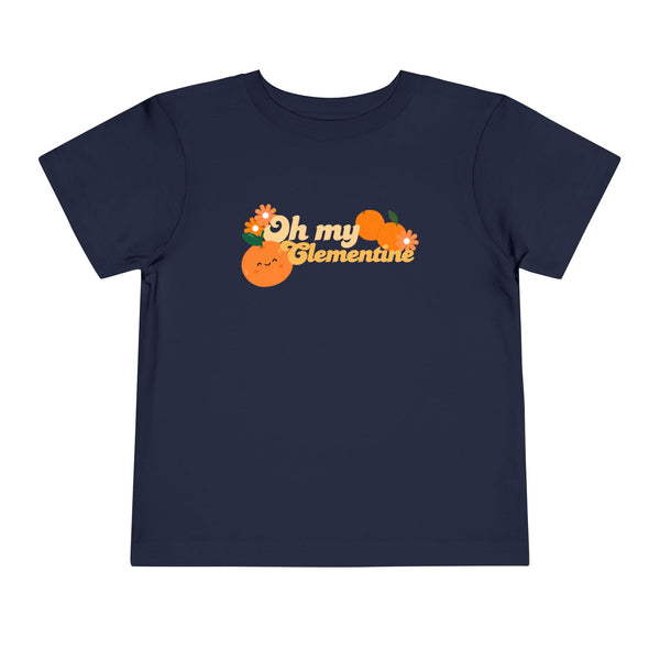Toddler Tee — "Oh My Clementine" Cute Orange Fruit Graphic
