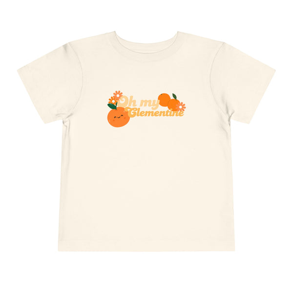 Toddler Tee — "Oh My Clementine" Cute Orange Fruit Graphic
