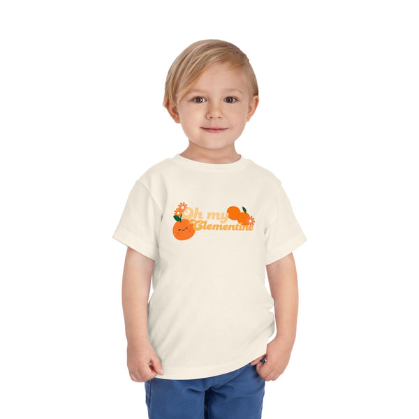 Toddler Tee — "Oh My Clementine" Cute Orange Fruit Graphic