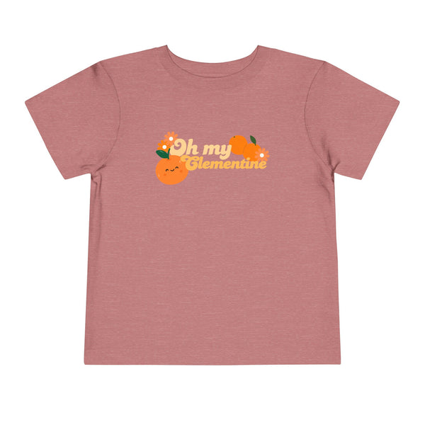 Toddler Tee — "Oh My Clementine" Cute Orange Fruit Graphic