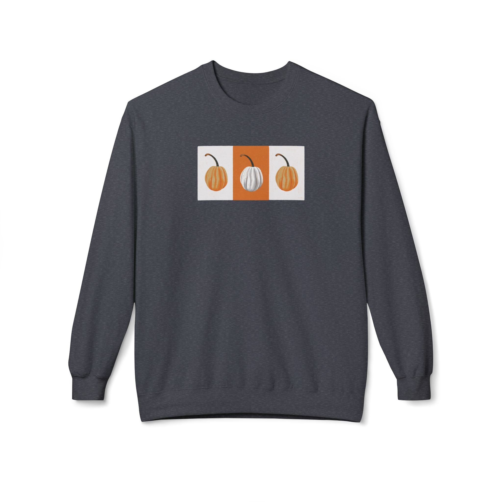 Autumn Harvest Pumpkin Sweatshirt, Cozy Fall Crewneck, Unisex Fleece Sweatshirt, Perfect for Thanksgiving, Seasonal Wardrobe Essential
