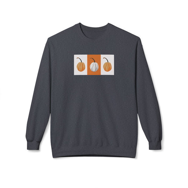 Autumn Harvest Pumpkin Sweatshirt, Cozy Fall Crewneck, Unisex Fleece Sweatshirt, Perfect for Thanksgiving, Seasonal Wardrobe Essential