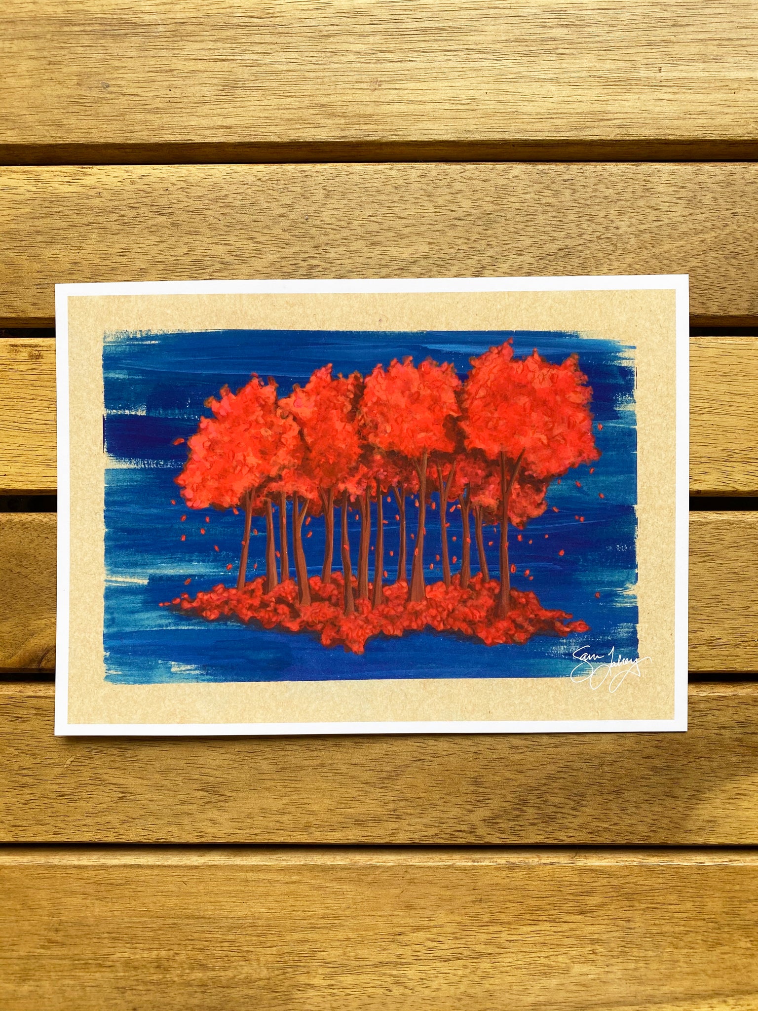 Orange Fall Trees Print