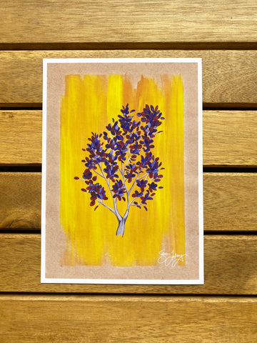 Purple Smoke Bush Tree Print